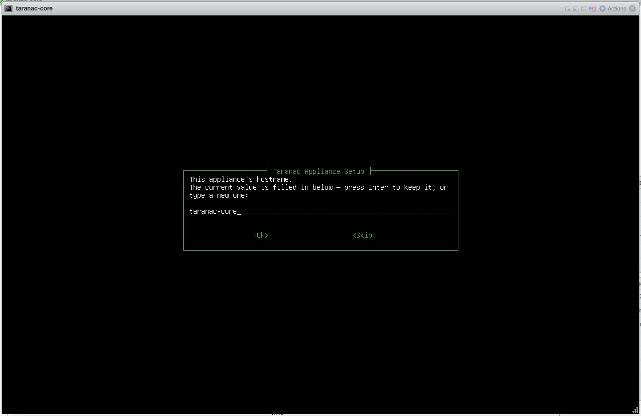 Wizard prompting for the hostname