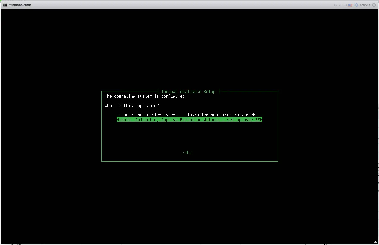 Wizard asking "What is this appliance?" with Module selected